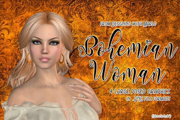Blond Boho Girl Graphics
