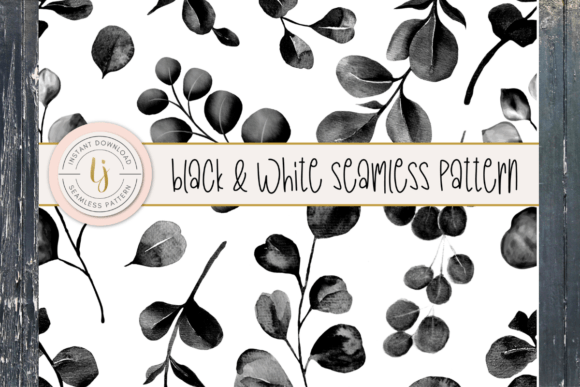 Dark Watercolor Eucalyptus Pattern: A Versatile Design for Creative and Professional Projects