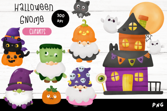 Gnomes Halloween Watercolor: A Versatile Asset for Creative Projects
