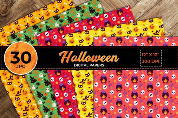 Hand Drawn Halloween Digital Paper: A Creative Essential for Your Design Projects