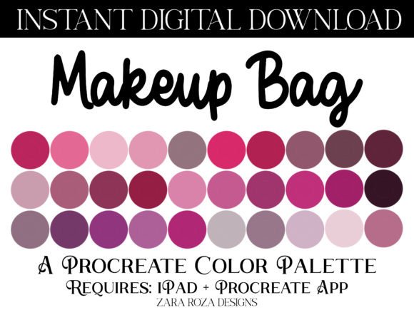 Makeup Bag Procreate Color Palette – A Versatile Tool for Digital Artists
