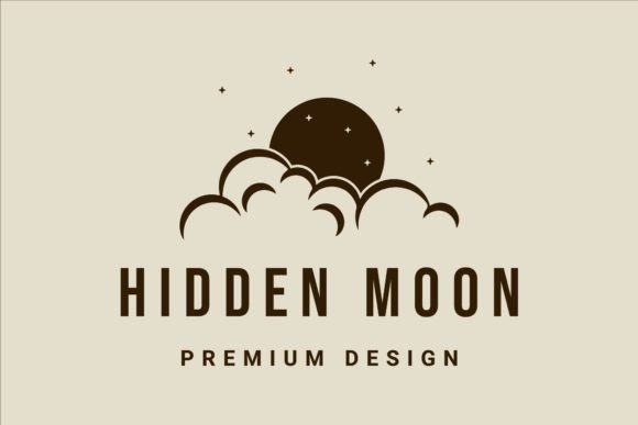 Moon with Cloud Vector Logo Design: A Versatile Tool for Creative Projects
