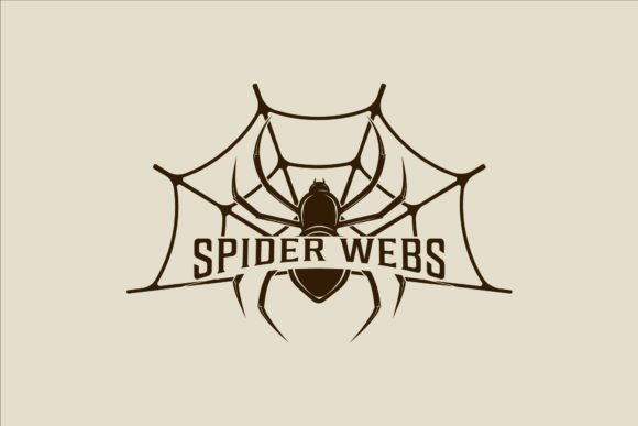 Spider Webs Logo Vintage Vector Design: A Timeless Graphic for Modern Projects