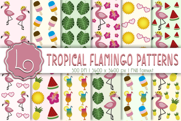 Tropical Flamingo Patterns: A Versatile Design Asset for Creative Projects
