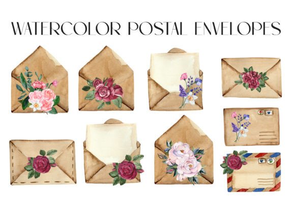 Watercolor Mail Envelopes PNG: A Versatile Design Asset for Creative and Professional Use
